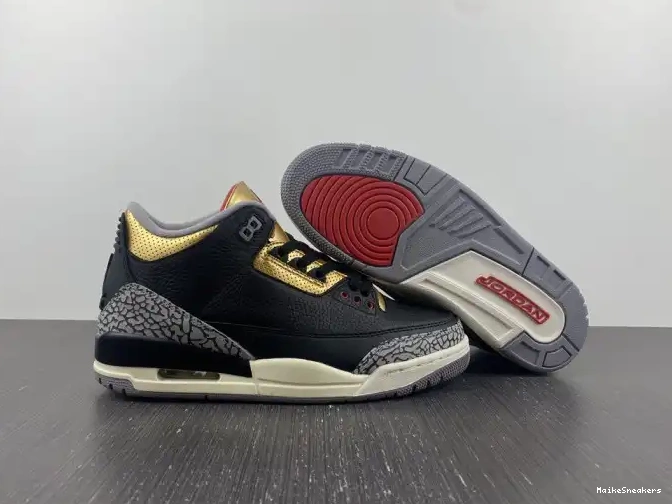 MaikeSneakers WMNS Black Jordan Air Gold CK9246-067 3 0606